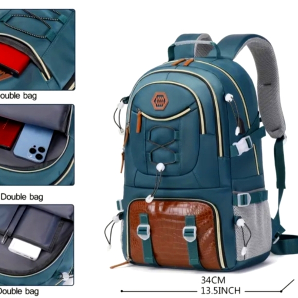 High School Backpack With Shoe Compartment Laptop Bag School Gym Bag Tote - Picture 3 of 14